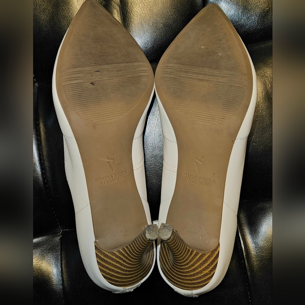 Simply Vera Vera Wang Stevie Women's White High Heels, 7.5 - Picture 3 of 7